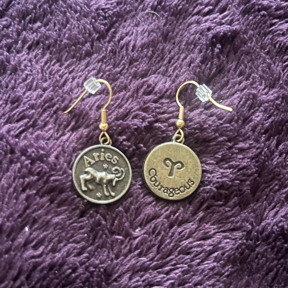 Hand- Made Aries Earrings